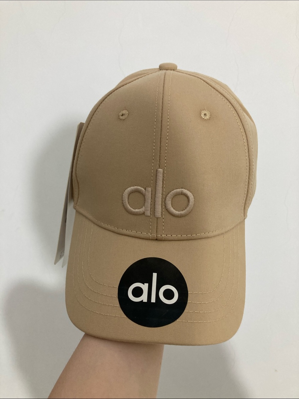Alo Logo Baseball Cap in Khaki